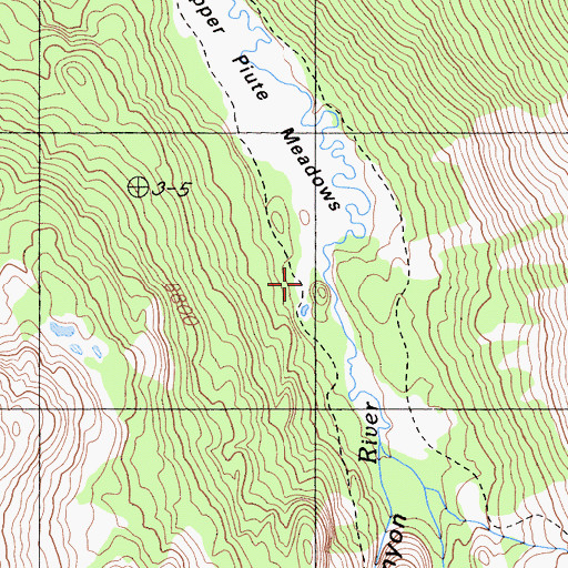 Topographic Map of Tower Canyon, CA