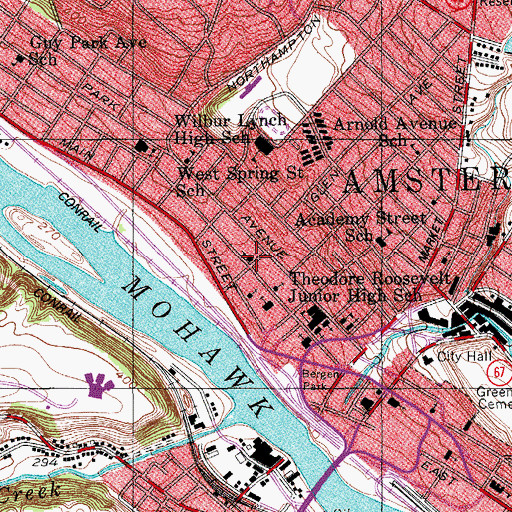 Topographic Map of Saint Lukes Lutheran Church, NY
