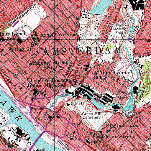 Topographic Map of Evangelical United Brethren Church (historical), NY