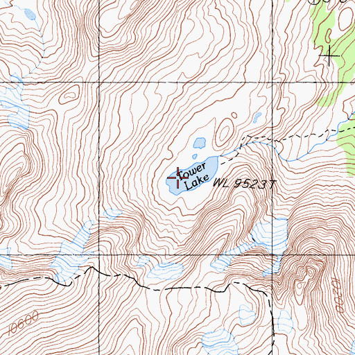 Topographic Map of Tower Lake, CA