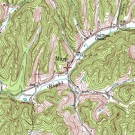 Topographic Map of Antioch (historical), KY