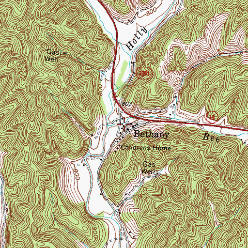 Topographic Map of Bethany Children's Home, KY