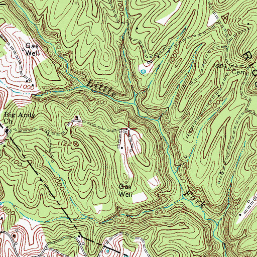 Topographic Map of Big Andy School, KY