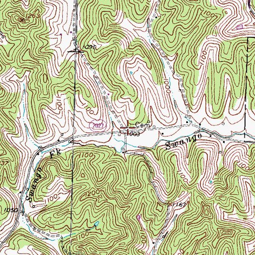 Topographic Map of Big Branch School (historical), KY