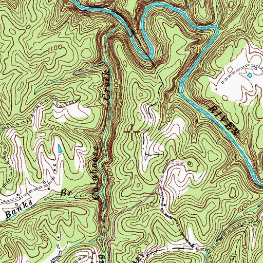 Topographic Map of Calaboose Ridge, KY