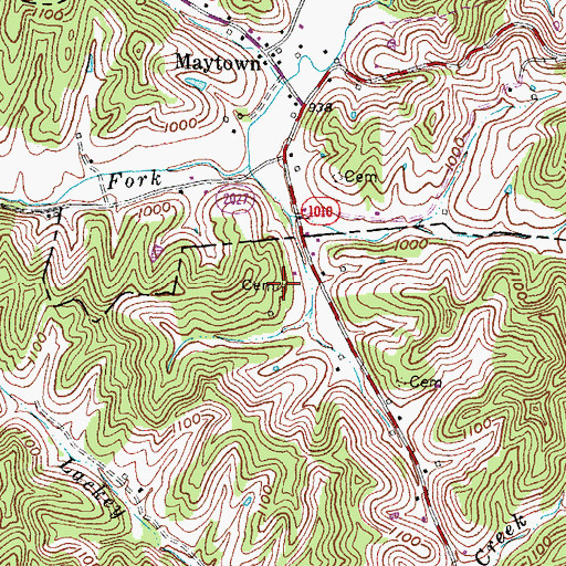 Topographic Map of Day Cemetery, KY