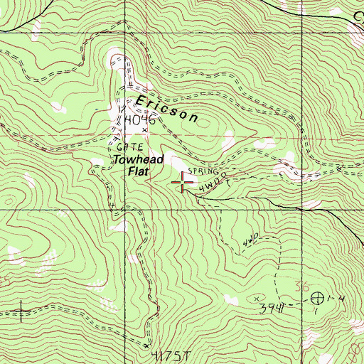 Topographic Map of Towhead Flat, CA