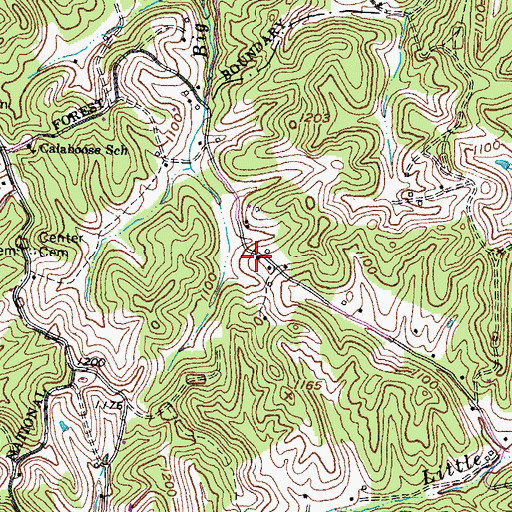 Topographic Map of Hardeman Post Office (historical), KY