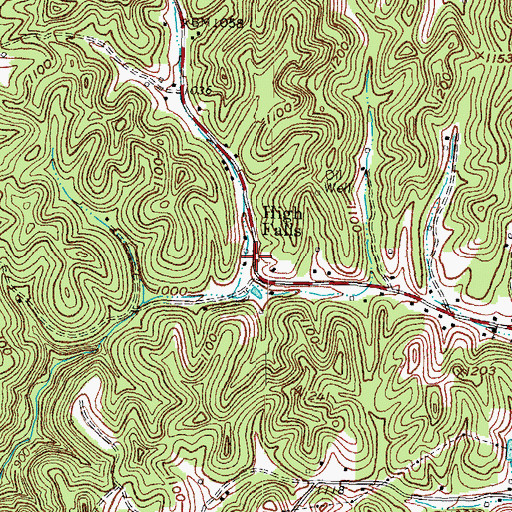 Topographic Map of High Falls Post Office (historical), KY