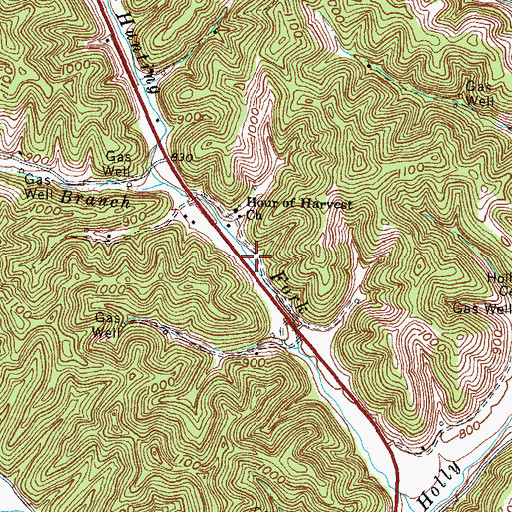 Topographic Map of Lane Post Office (historical), KY