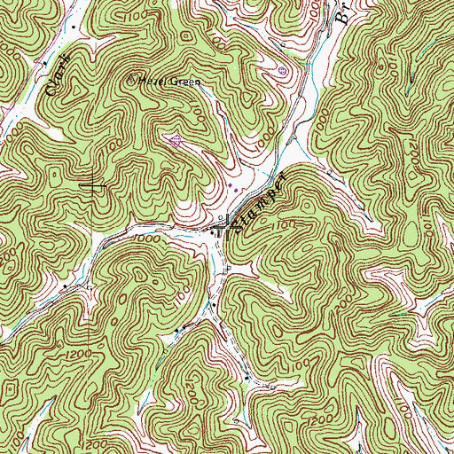 Topographic Map of Left Fork Stamper, KY