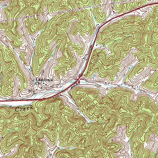 Topographic Map of Leslie Hollow, KY