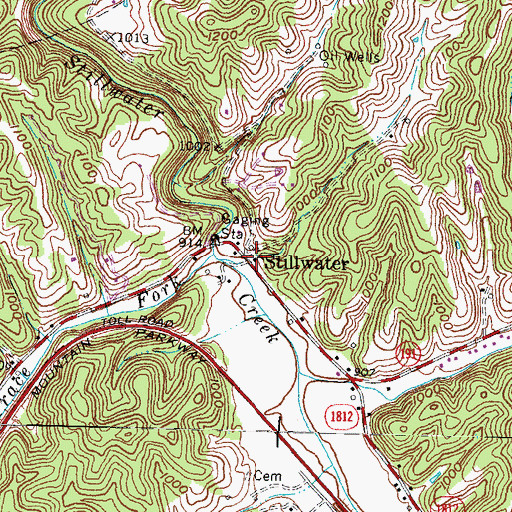 Topographic Map of New Hope Baptist Church, KY