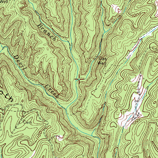Topographic Map of Smith Valley, KY