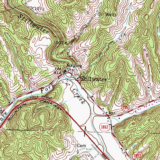 Topographic Map of Still Post Office (historical), KY