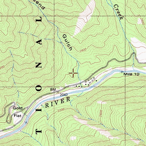 Topographic Map of Townsend Gulch, CA