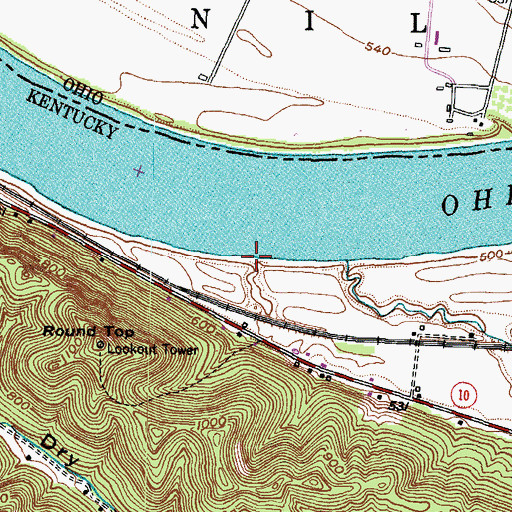 Topographic Map of Tomblesons Run, KY