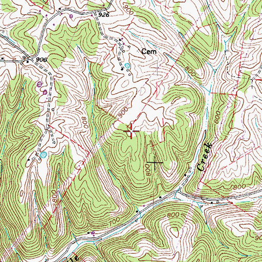 Topographic Map of Saint Pauls Railroad Station (historical), KY