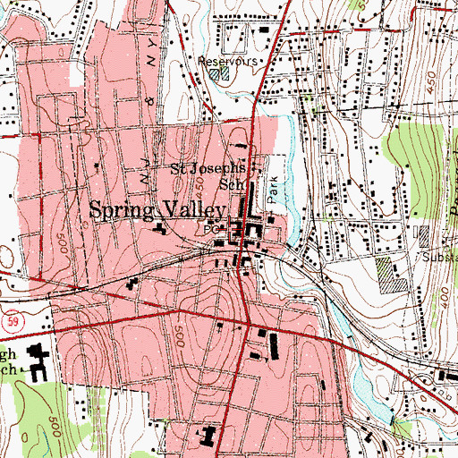 Topographic Map of Cullens Hotel, NY