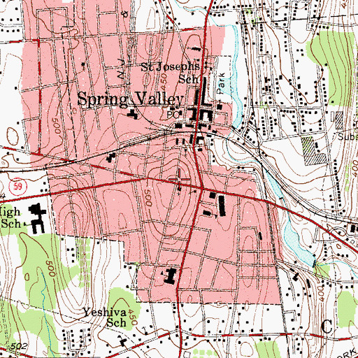 Topographic Map of Finkelstein Memorial Library, NY
