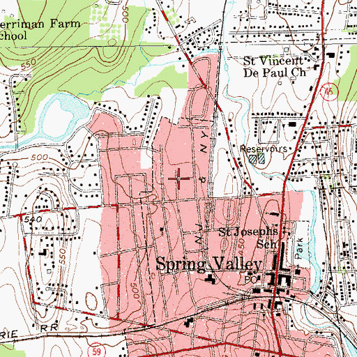 Topographic Map of Saint Paul's African Methodist Episcopal Church, NY