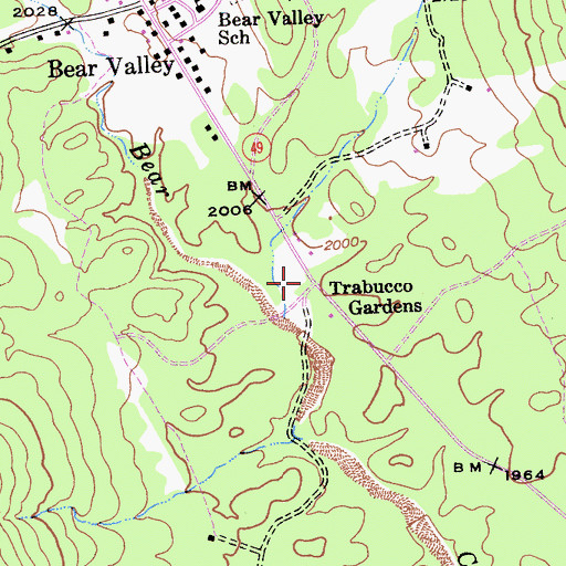 Topographic Map of Trabucco Gardens, CA