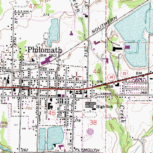 Topographic Map of Nazarene Christian School (historical), OR