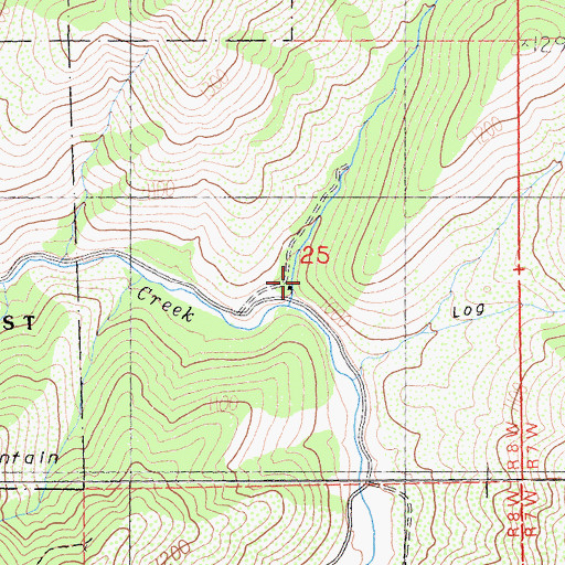 Topographic Map of Trail Gulch, CA