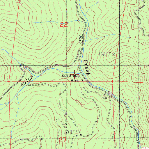 Topographic Map of Trail Gulch, CA