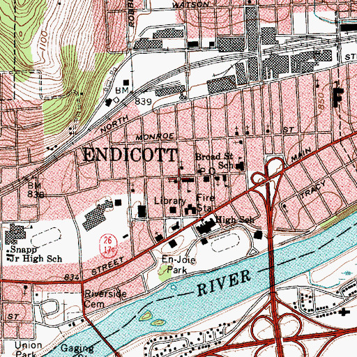 Topographic Map of Saint Pauls Episcopal Church, NY