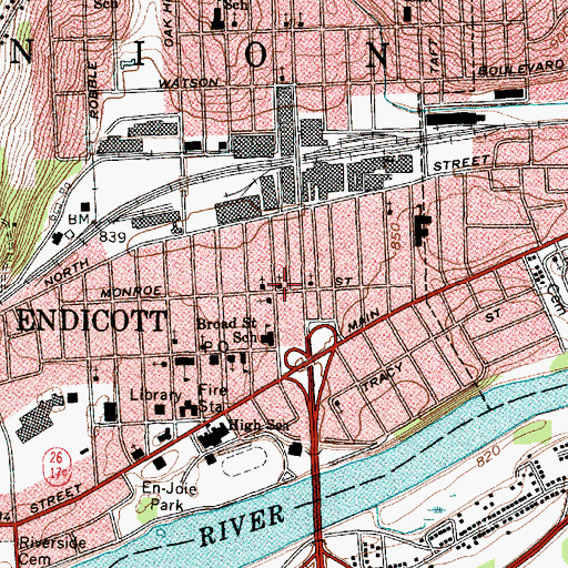 Topographic Map of First Presbyterian Church, NY