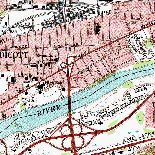 Topographic Map of The Congregational Church, NY