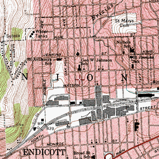 Topographic Map of Northside Fire Station Number 2, NY