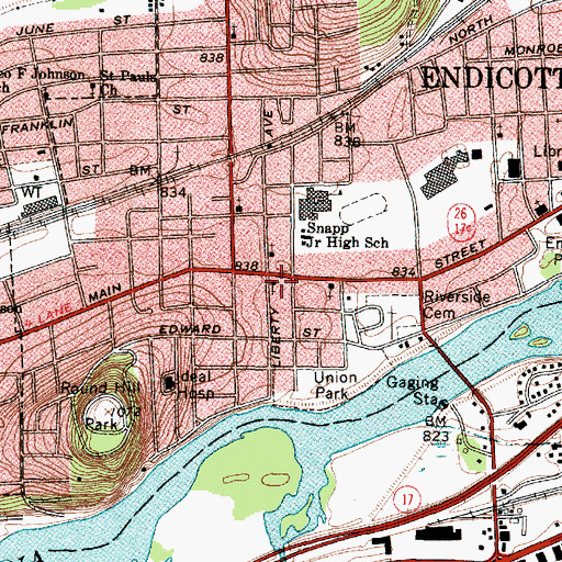 Topographic Map of Union Presbyterian Church, NY
