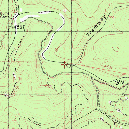 Topographic Map of Tramway Gulch, CA