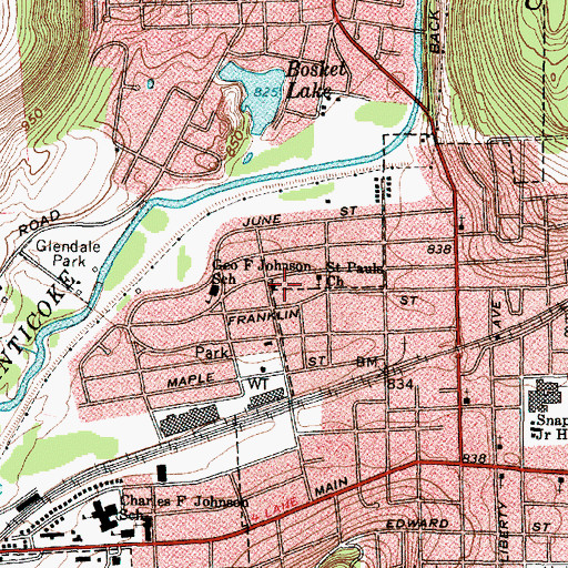 Topographic Map of Saint Michael And All Angels Episcopal Church, NY