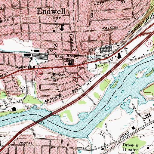 Topographic Map of Church of Christ the King, NY