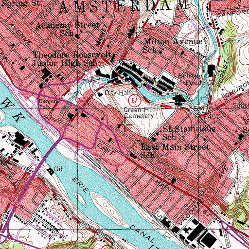 Topographic Map of Saint Michael's Roman Catholic Church, NY
