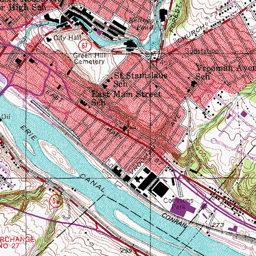 Topographic Map of Saint Casimir's Roman Catholic Lithuanian Church, NY