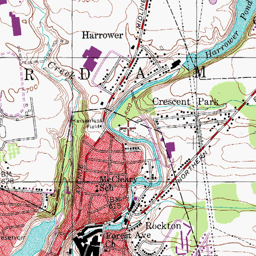 Topographic Map of Mohawk Mills Park, NY