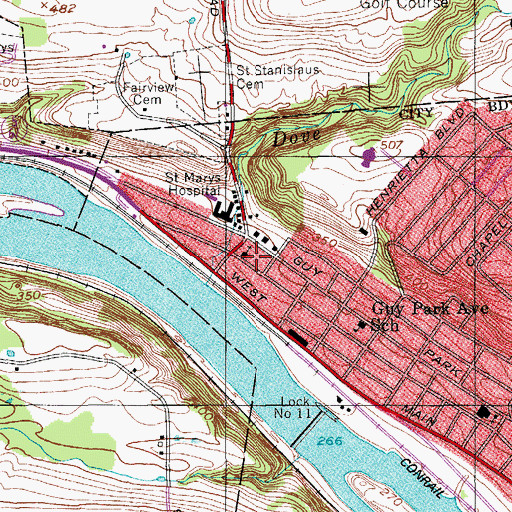Topographic Map of Seventh Day Adventist Church, NY