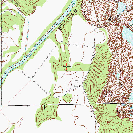 Topographic Map of Dobbs Family Cemetery, GA