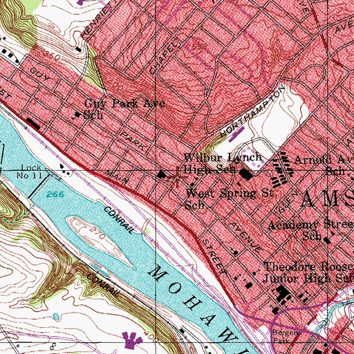 Topographic Map of Emanuel Presbyterian Church, NY
