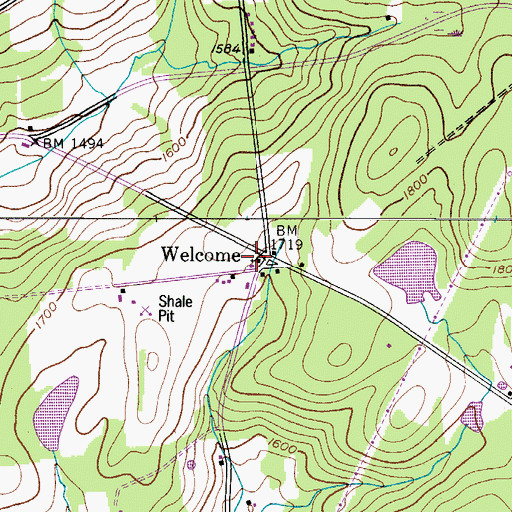 Topographic Map of School Number 7 (historical), NY