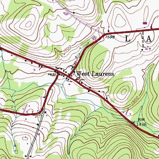 Topographic Map of School Number 8 (historical), NY