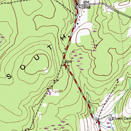Topographic Map of School Number 12 (historical), NY