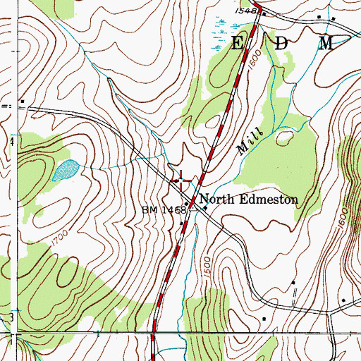 Topographic Map of School Number 8 (historical), NY