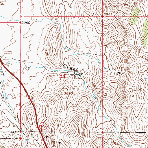 Topographic Map of Arnett Well, AZ