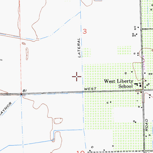 Topographic Map of Traynor Lateral, CA