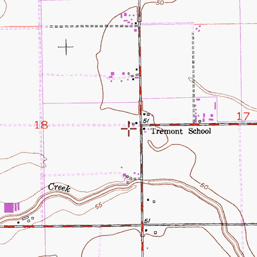 Topographic Map of Tremont School, CA